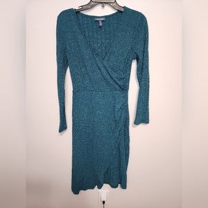 ModCloth Knit On The Town Faux Retro Wrap Dress